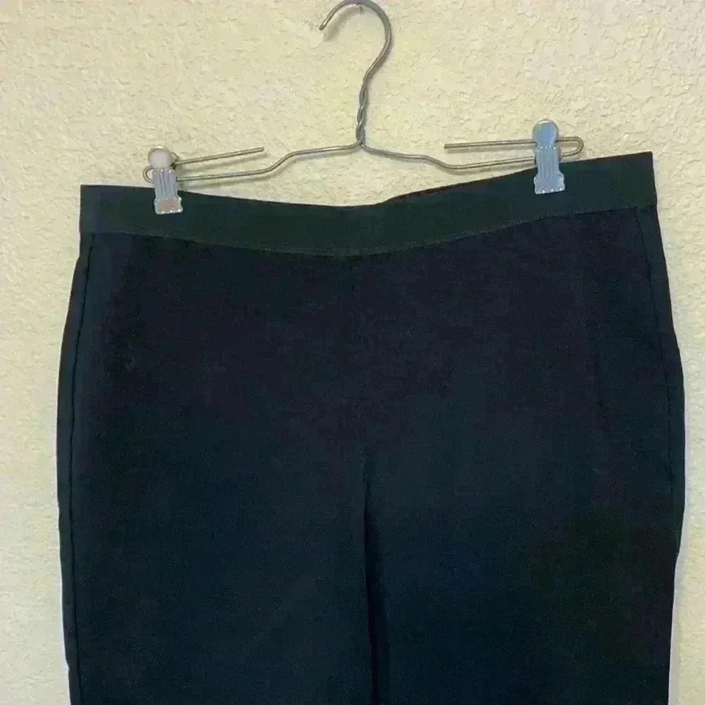 Eileen Fisher black pull on pant sz M career business casual work pant skinny - Picture 2 of 9